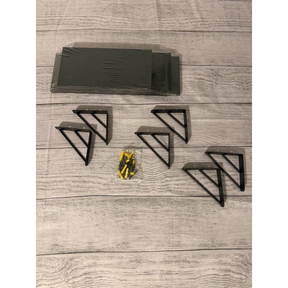 Floating Shelves 3 Pack, Black Different SzWall Mounted Wall Shelves Home Decor